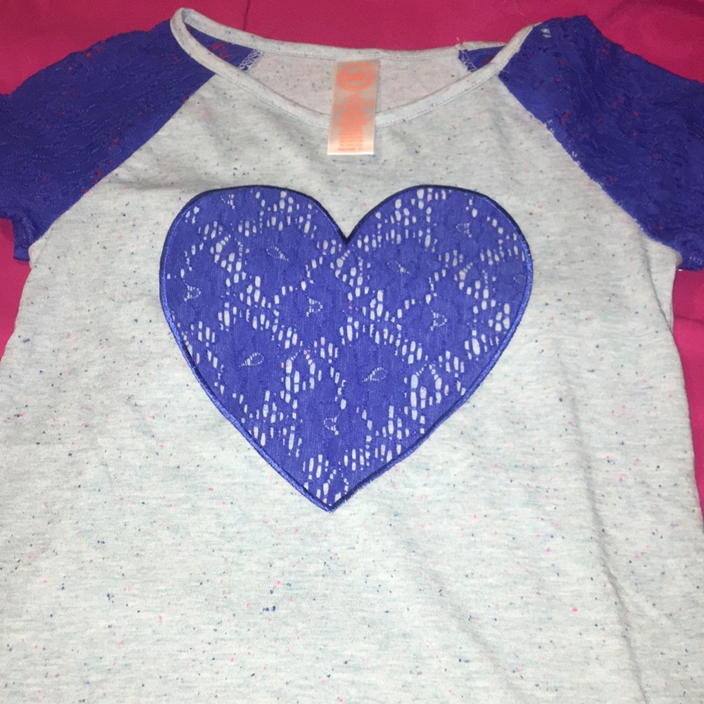 Blue confetti shirt